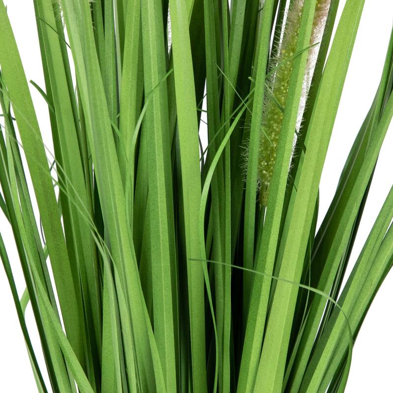 24" Artificial Onion Grass Plant in Black Pot