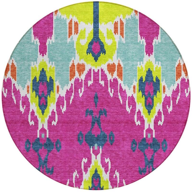 HomeRoots Ikat Transitional Rectangle Outdoor Rug