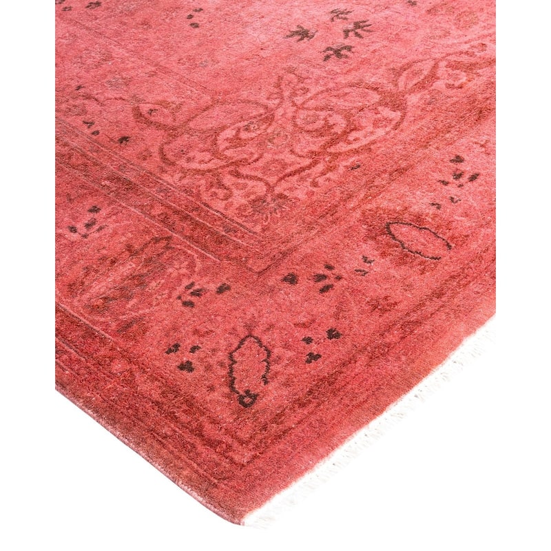 Fine Vibrance One-of-a-Kind Hand-Knotted Area Rug - Pink, 4' 8" x 6' 8" - 4' 8" x 6' 8"