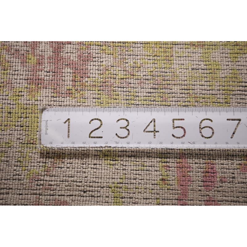 Colorful Abstract Modern Area Rug Handmade Wool Carpet - 5'2"x 7'7"