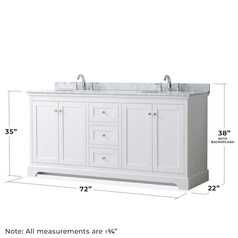 Wyndham Collection Avery 72" Free Standing Double Basin Vanity Set