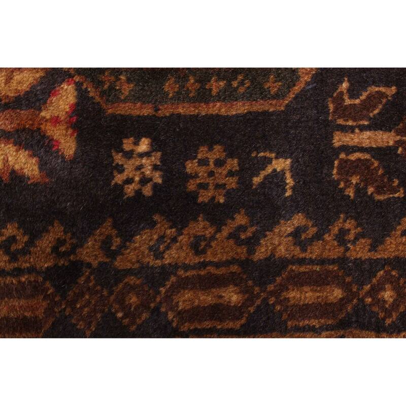 ECARPETGALLERY Hand-knotted Teimani Dark Navy Wool Rug - 2'7 x 4'4