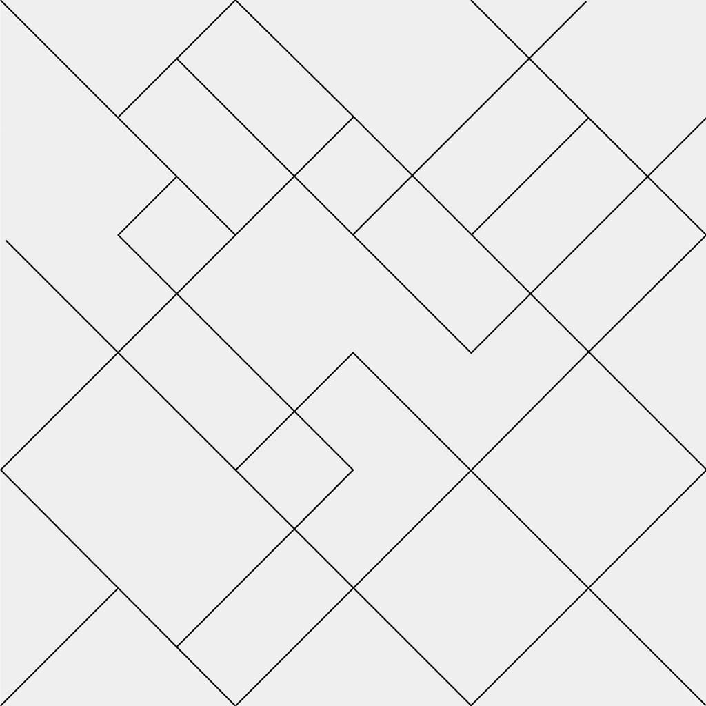 Geometric Black and White Thin Lines Removable Wallpaper - 24'' inch x 10'ft