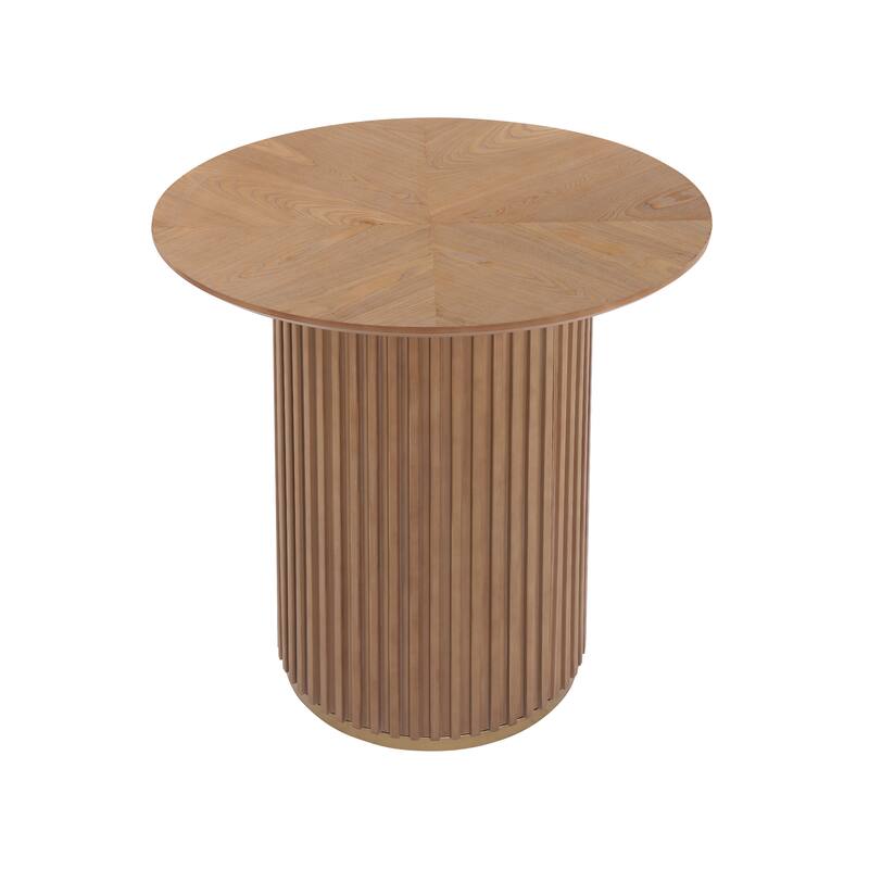 Christopher Knight Home - Barrington Modern 36.61"H Round Counter Height Dining Table with Fluted Cylindrical Iron Base