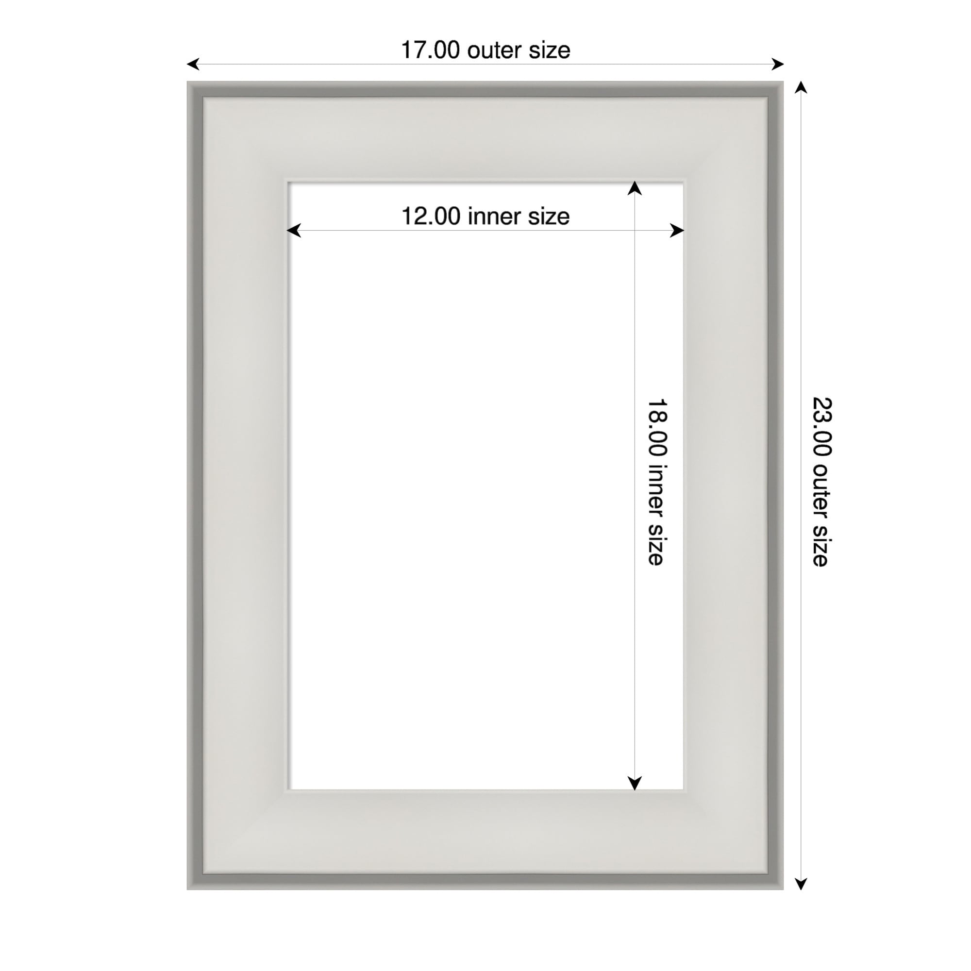 Amanti Art Imperial Silver Framed Dry Erase Magnetic Board
