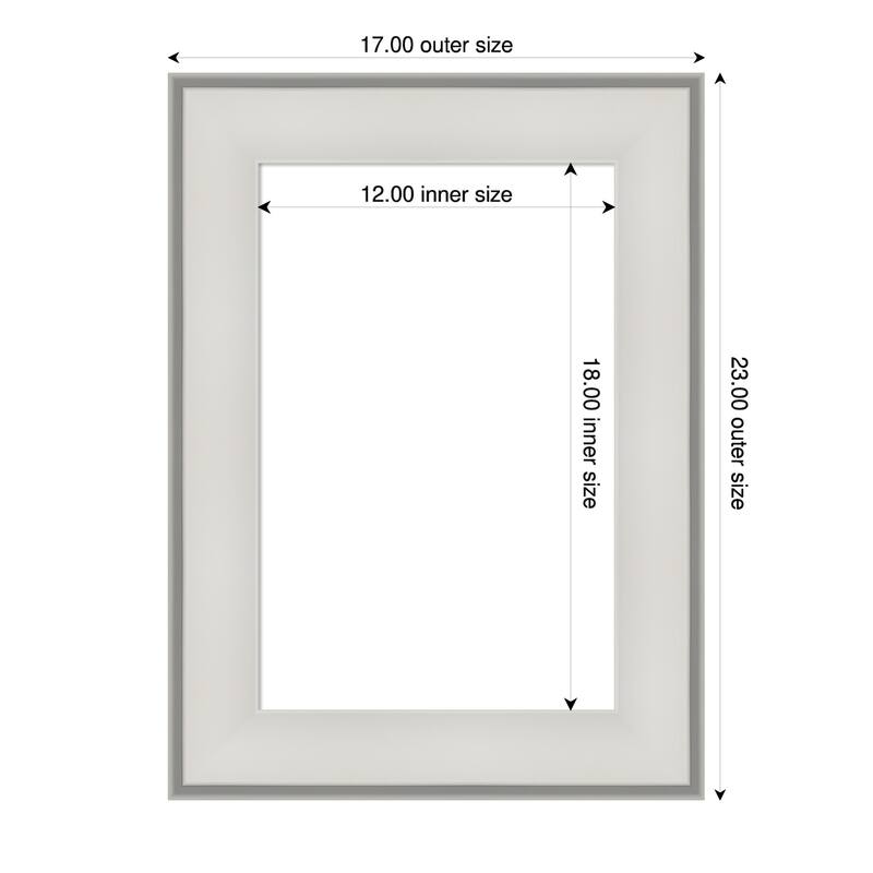 Amanti Art Imperial Silver Framed Dry Erase Magnetic Board - 17 x 23 in - Imperial White