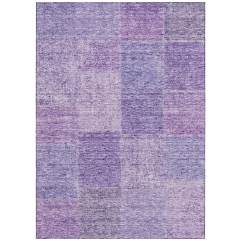 HomeRoots Patchwork Transitional Rectangle Outdoor Rug