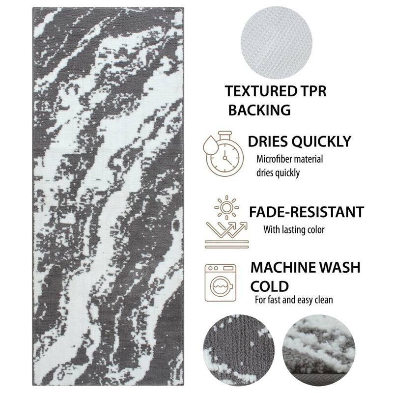 Chesapeake Marble Micro Knitted Bath Rug - 24"x40"