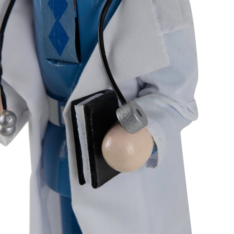 Doctor with Stethoscope Wooden Christmas Nutcracker - 14"