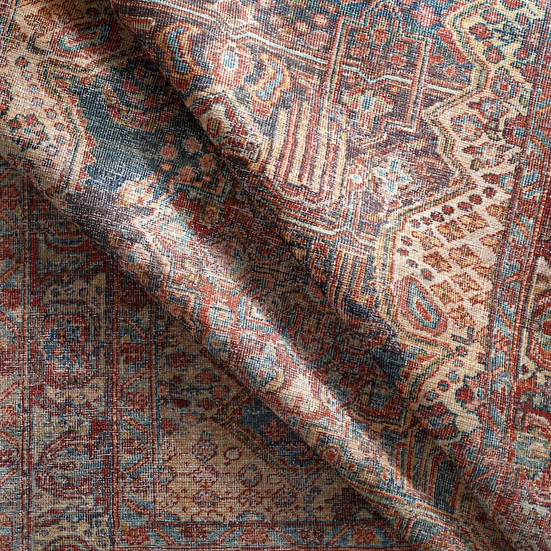 Livabliss Cardozo Vintage Machine Washable Area Rug