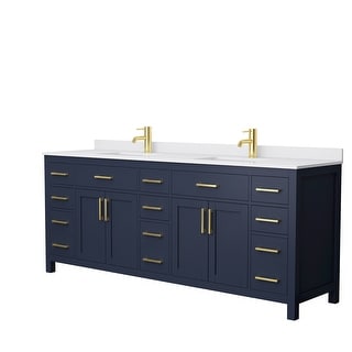 Beckett 84 Inch Double Vanity, Cultured Marble Top