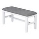 preview thumbnail 14 of 18, 6 Piece Dining Table Set, Wood Rectangular Dining Table with Upholstered Bench and 4 Dining Chairs, Kitchen Table Set
