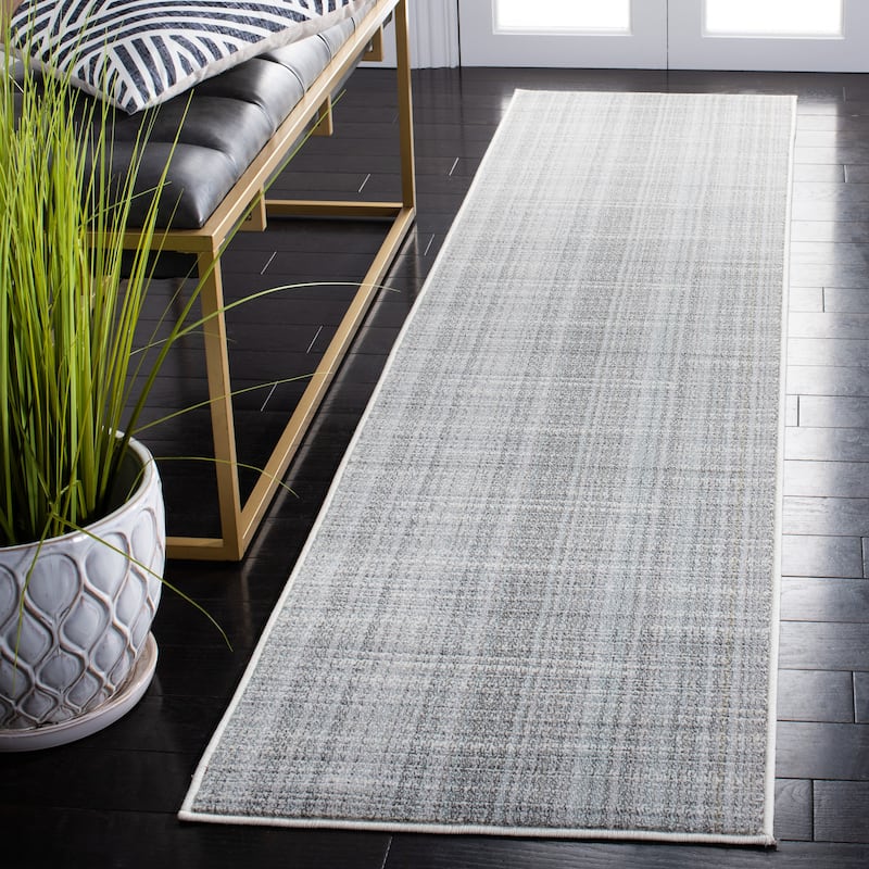 SAFAVIEH Herat Insine Rug - 2' x 8' Runner - Ivory/Grey
