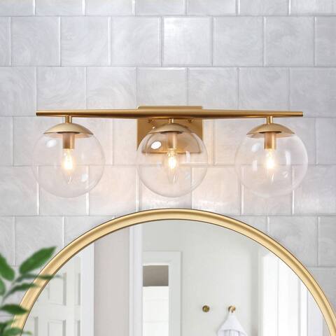 Modern Gold 3-light Bathroom Vanity Lighting Wall Sconce for Powder Room - 22" * 7.5" * 8.5"