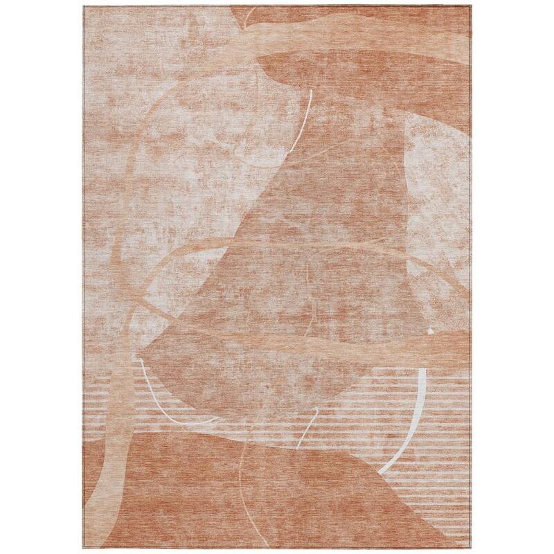 HomeRoots Abstract Transitional Rectangle Outdoor Rug