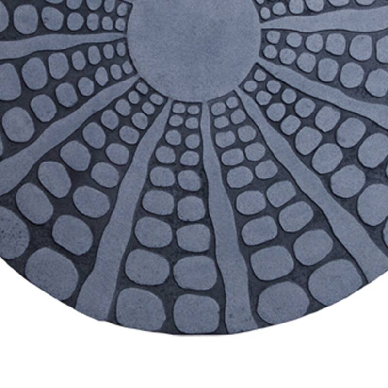 Round Sandstone Wall Decor with Stardust Pebble Set of 2, Large, Gray