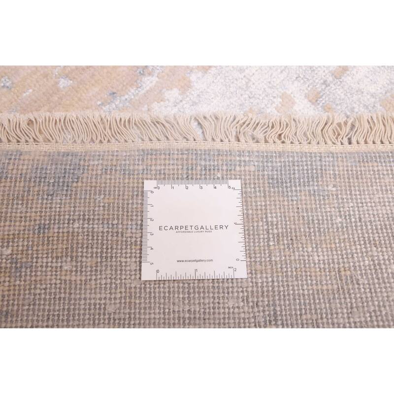ECARPETGALLERY Hand-knotted Legacy Tan Silk, Wool Rug - 8'0 x 10'0