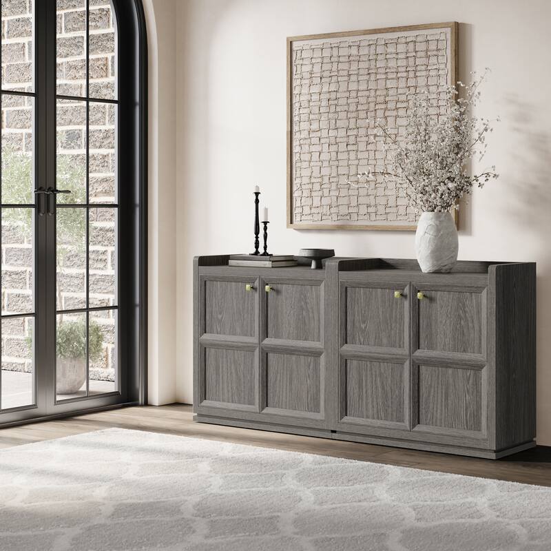 Multifunctional Minimalist Side Cabinet with 3D Design