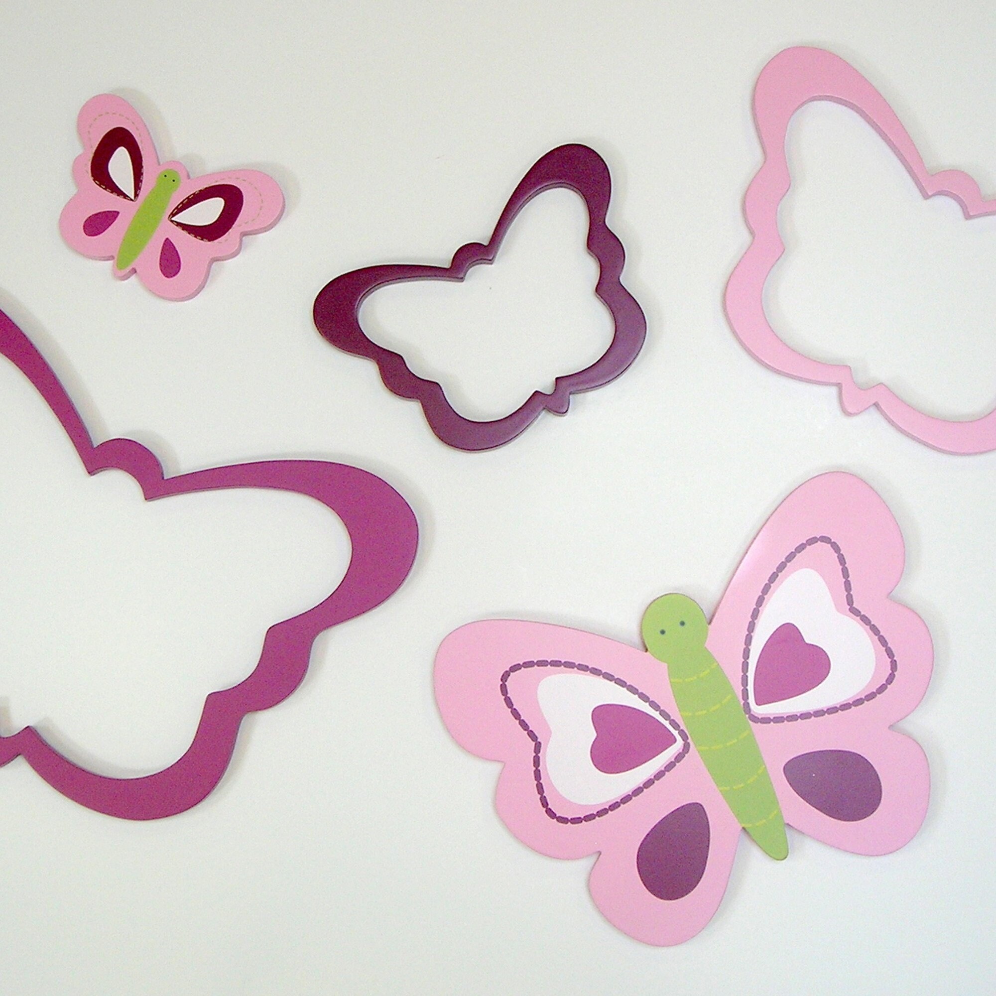 Lambs Ivy Raspberry Swirl Purple Pink Green Butterfly Nursery