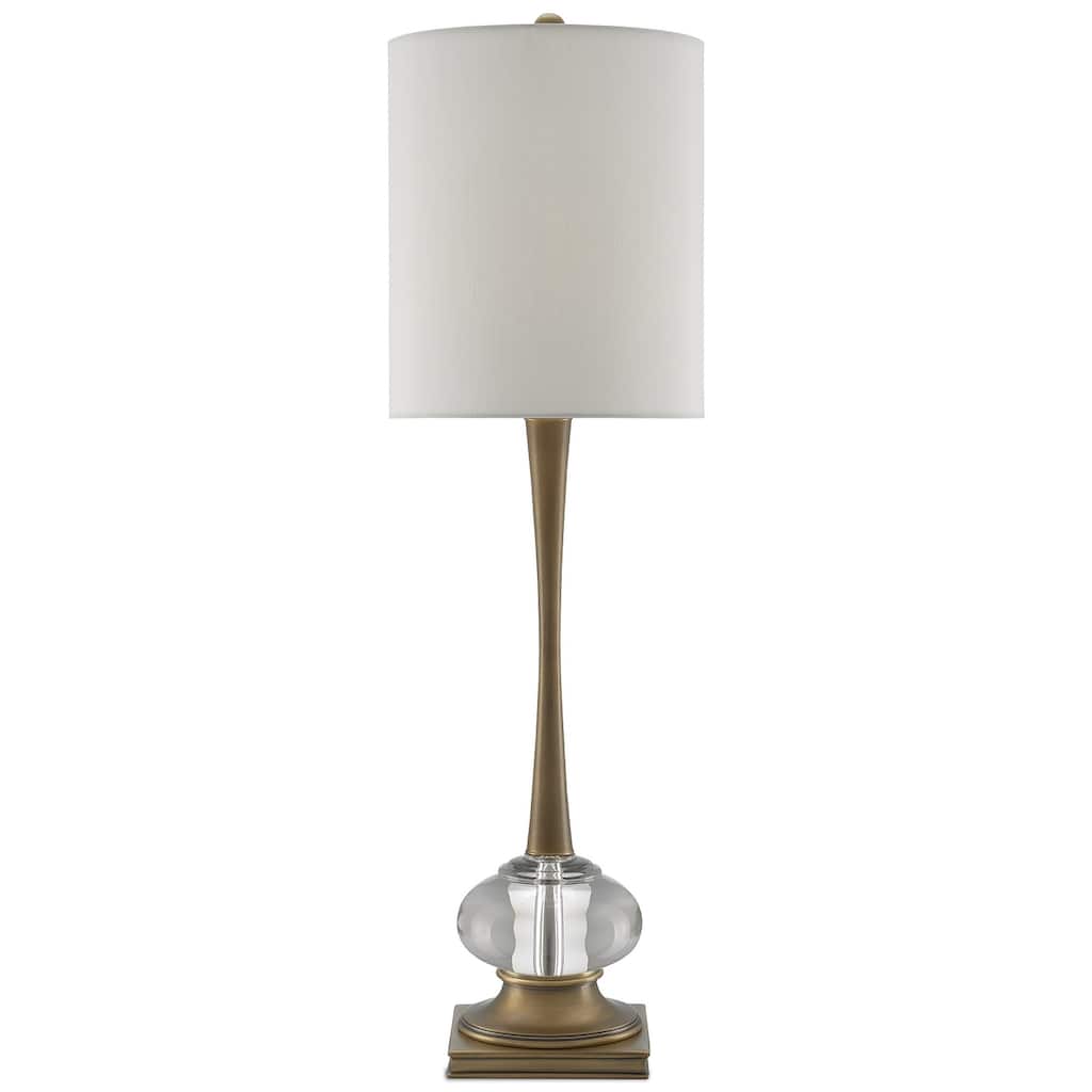 Currey & Company Giovanna Brass Table Lamp - 34"h x 10"dia