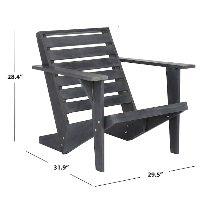 SAFAVIEH Lanty Grey Adirondack Chair - 29.5" W x 31.9" D x 28.4" H