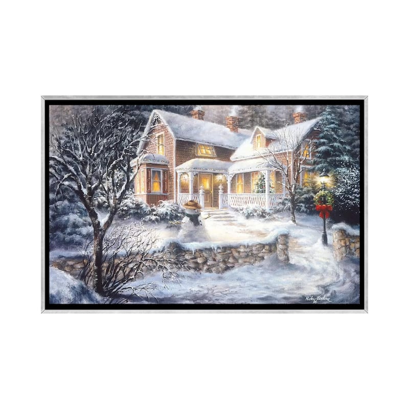 iCanvas "Winter's Welcome" by Nicky Boehme Framed