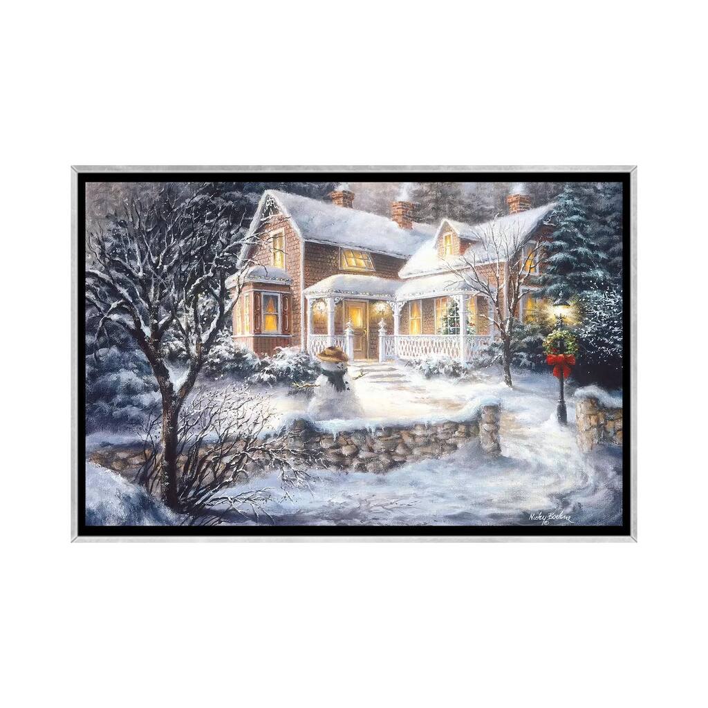 iCanvas "Winter's Welcome" by Nicky Boehme Framed