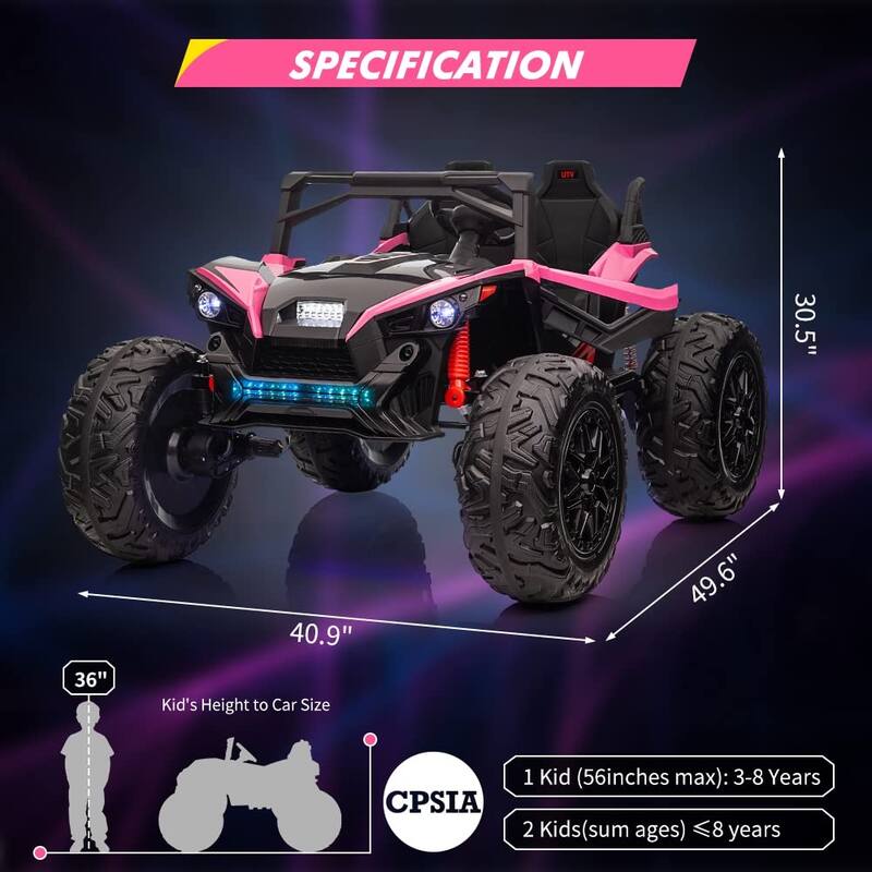 24V 10Ah 2 Seaters Ride on UTV with Remote Control