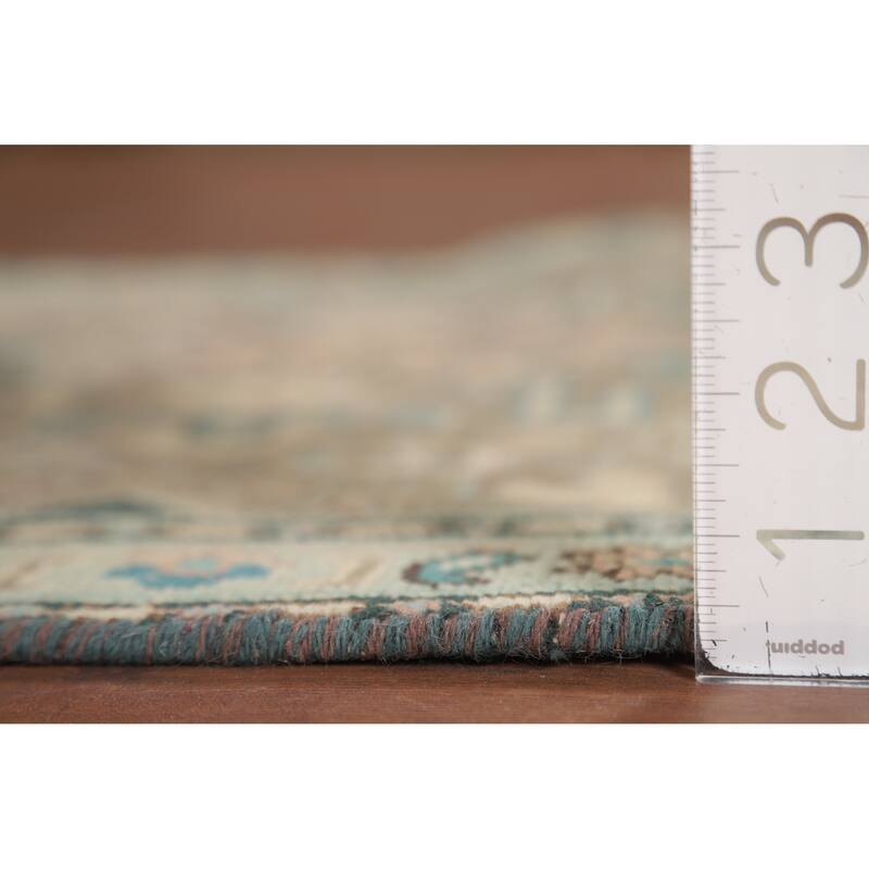 Geometric Tabriz Persian Vintage Accent Rug Hand-Knotted Wool Carpet - 2'7" x 4'10"