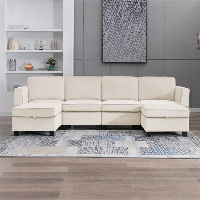 Transferable Position Free Combination Sofa, Sectional Sofa Couch Set with Storage Large Space,6 Seater Furniture Sets