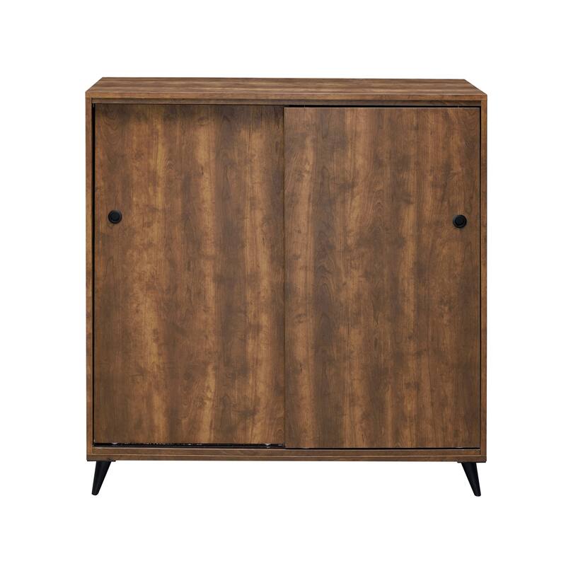 Southside Oak Shoe Cabinet with 2 Sliding Doors