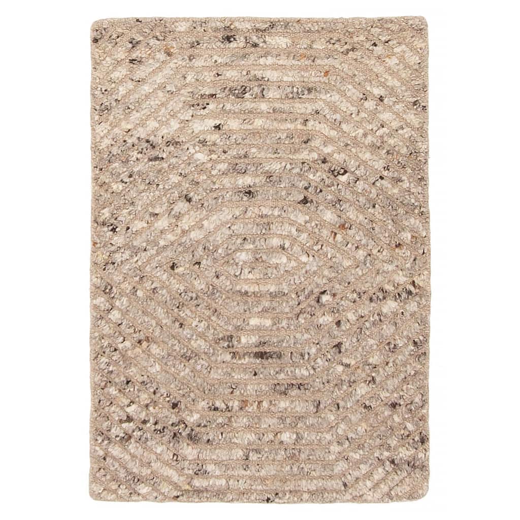 ECARPETGALLERY Hand-knotted Tangier Taupe Wool Rug - 2'1 x 2'11