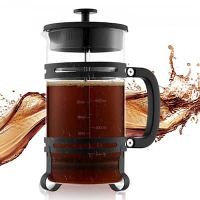 Large 1L Glass French Press for Coffee, Tea, and Cold Brew - 6.69 x 4.13 x 8.46 inch