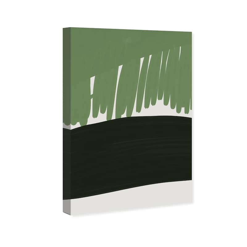 Wynwood Studio Canvas Abstract Palm Closeup View Green and Modern & Contemporary Wall Art Canvas Print