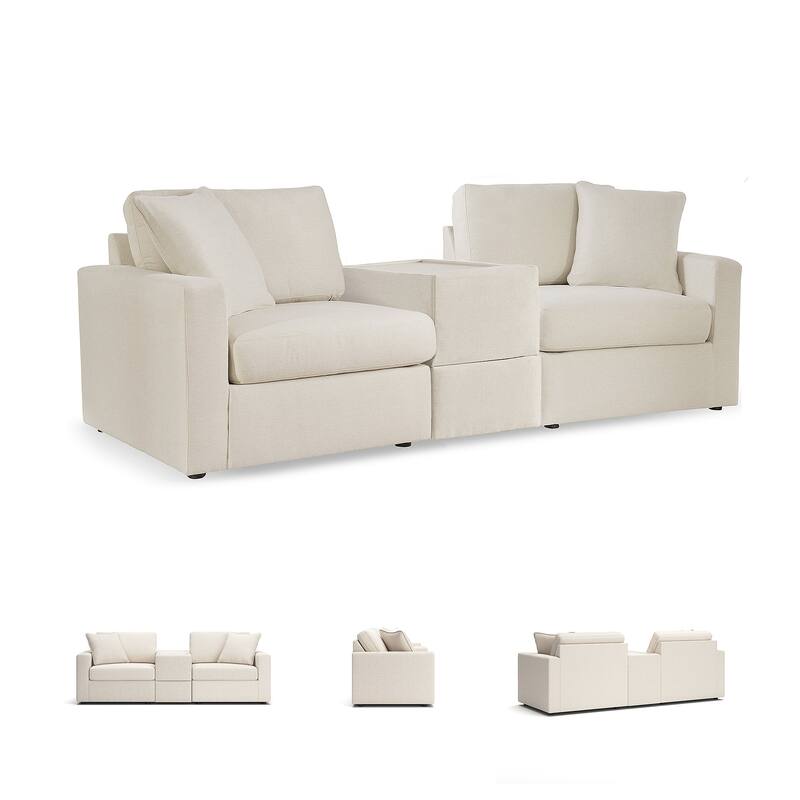 Signature Design by Ashley Modmax 3-Piece Sectional with Storage Console - 93" W x 37" D x 36" H
