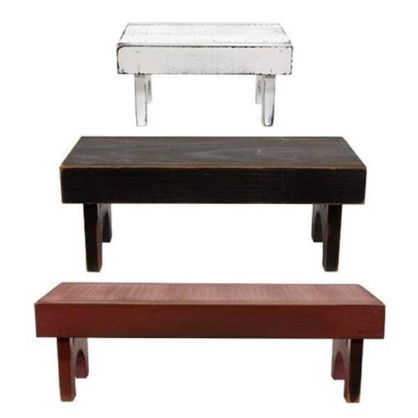 Set of 3, Distressed Wooden Stackable Risers - 6.25” high by 12” wide ...