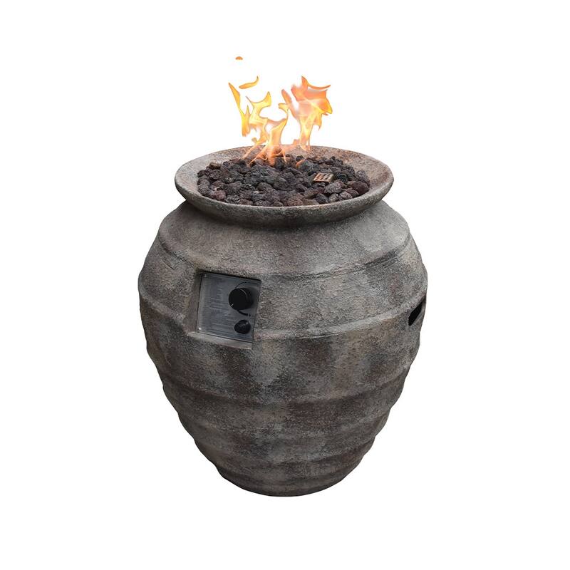 Modeno Pompeii Outdoor Fire Pit Table 23" Round Patio Heater - Propane