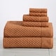 preview thumbnail 10 of 197, Linery & Co. Cotton Diamond Waffle Texture Bath Towels 6 Piece Set W/ Bath Sheets - Copper