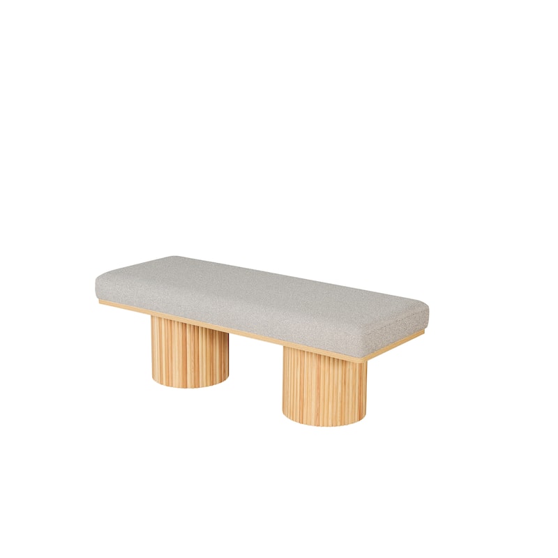 Upholstered Bench with Chunky Legs