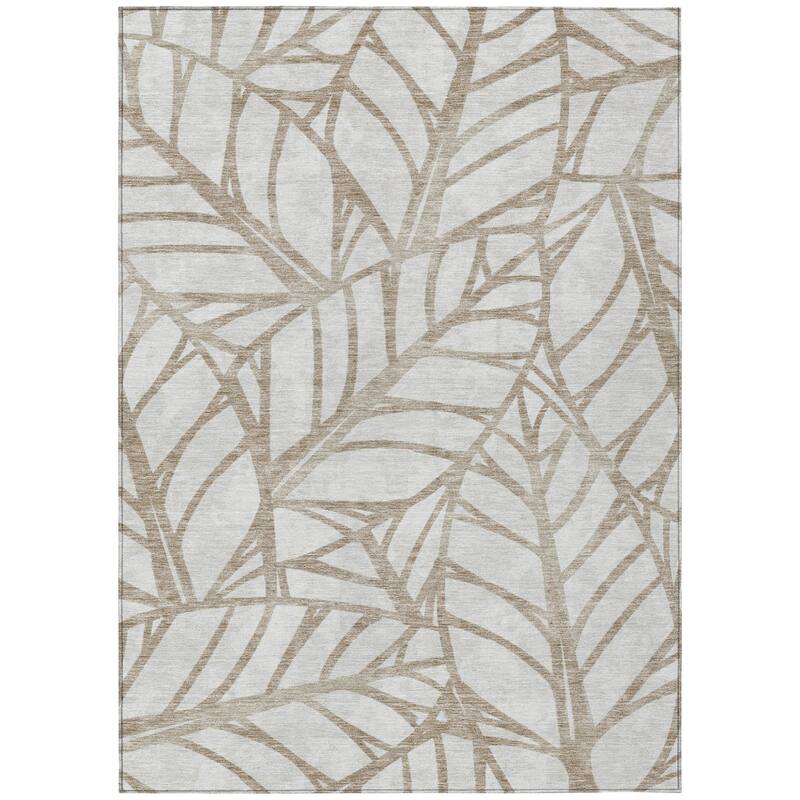 HomeRoots Floral Transitional Rectangle Outdoor Rug