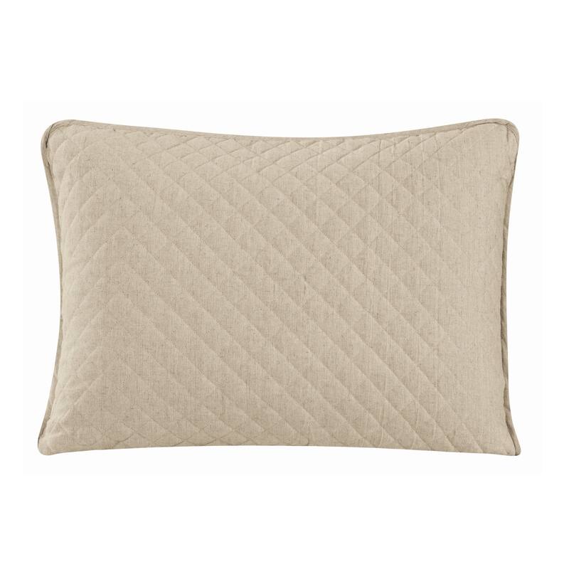 Indigo Hill by HiEnd Accents Anna Diamond Quilted Pillow Sham Set, 2PC - Light Tan - Standard