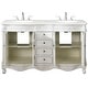 preview thumbnail 2 of 9, Elegant Lighting VF-1049-VW Windsor 60" Free Standing Double Basin