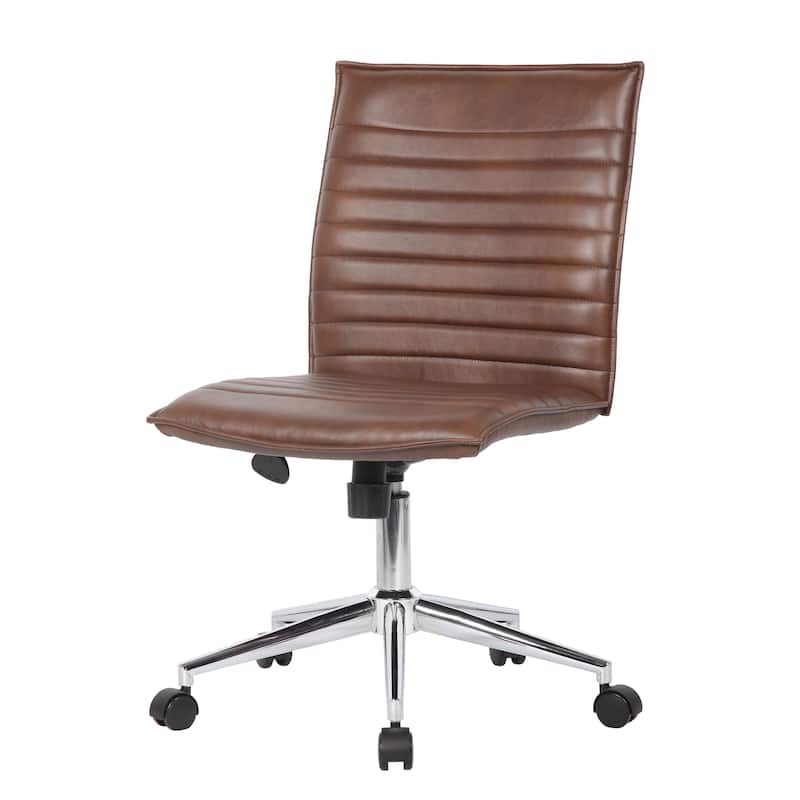 Boss Office Products Black Vinyl Armless Hospitality Chair