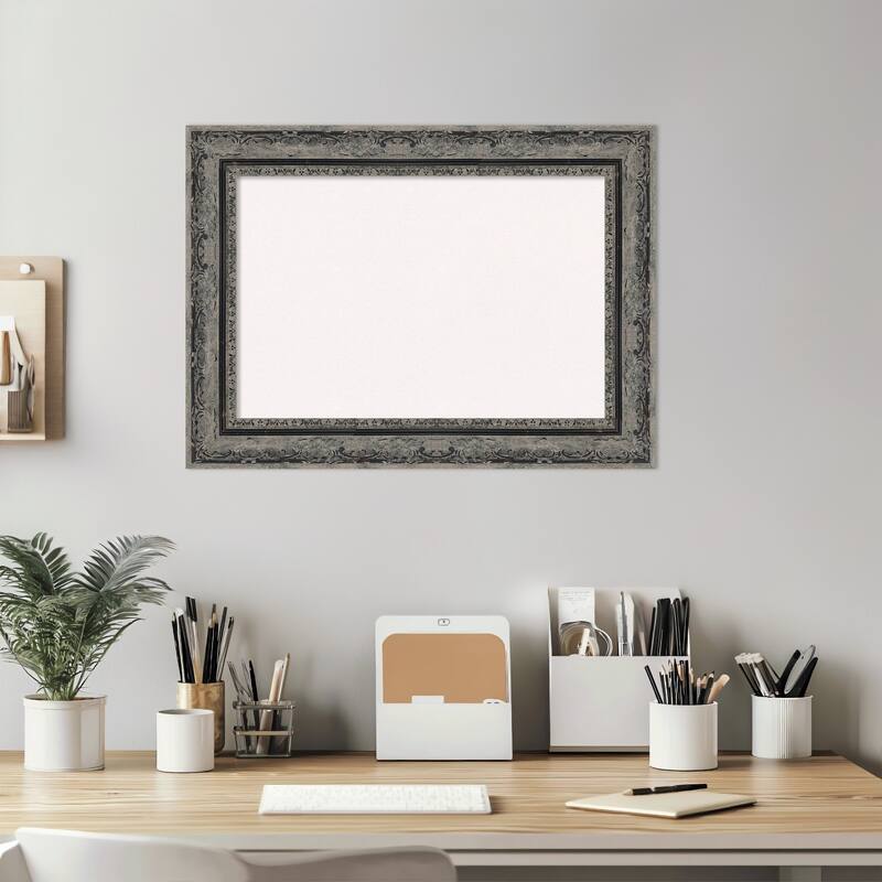 Filigree Matte Black Framed Cork Board - Bulletin Board, Organization Board, Pin Board