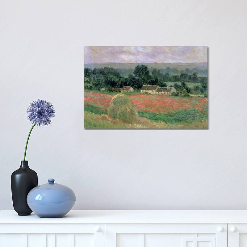 iCanvas "Haystack at Giverny, 1886 " by Claude Monet Canvas Print - 12x18x1.5