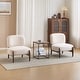 preview thumbnail 2 of 42, Christopher Knight Home - Everett Modern Boucle Lounge Chair with Solid Wood Frame 2-Piece - Beige