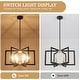 preview thumbnail 6 of 9, 6-Light Candlestick Hanging Linear Foyer Chandelier Lighting for Dining Room Kitchen Island
