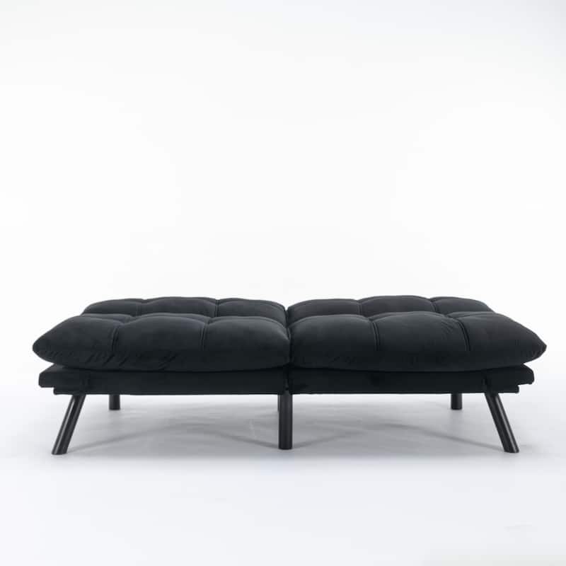 Roomfitters Modern Convertible Sofa Bed, Folding Futon Couch with Adjustable Backrest, Compact Upholstered Sleeper