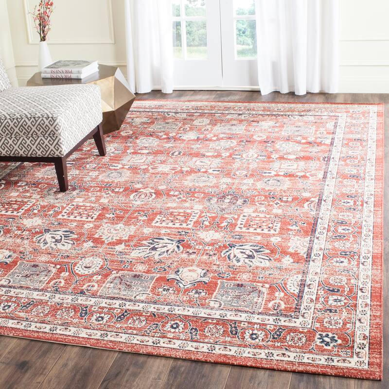 SAFAVIEH Artisan Adelmina Distressed Oriental Rug - 8' x 10' - Rust/Rust