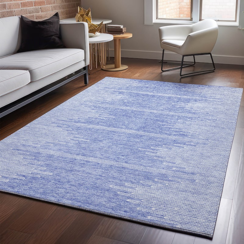 Premium Washable Super Soft Modern Century Mayfield Rug - Denim - 8' x 10' - Rectangle